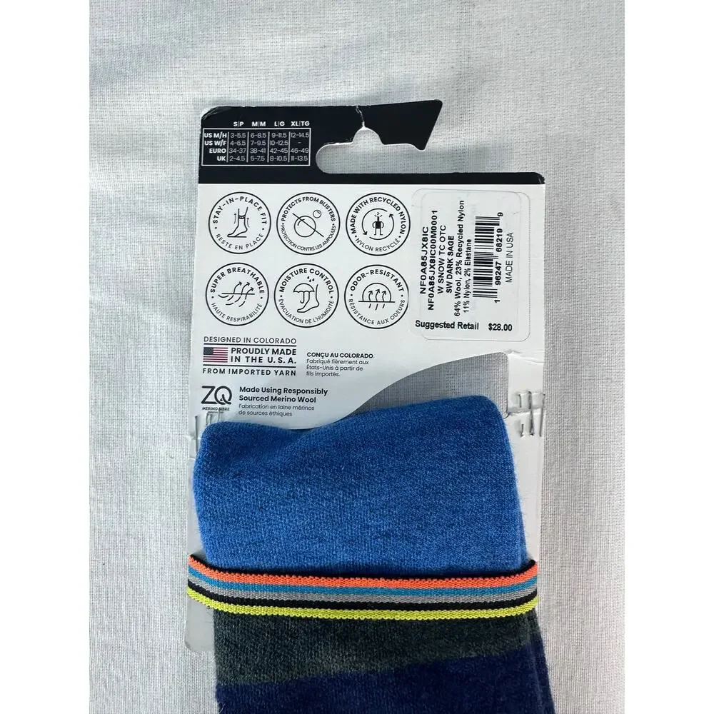 NWT Smartwool Womens M (7-9.5) Snowboarding Socks Cushioned Wool Nylon Sage Blue